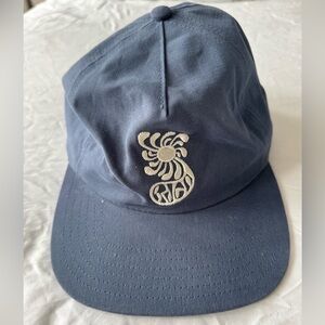 RVCA Slate Blue Cap with Cream Embroidered Logo